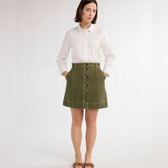 Free Assembly’s Utility Skirt in Olive Green - NWT sz10 - Picture 1 of 7